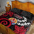 Tahiti Heiva Festival Quilt Bed Set Floral Pattern With Coat Of Arms