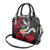 Tahiti Heiva Festival Shoulder Handbag Floral Pattern With Coat Of Arms