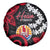 Tahiti Heiva Festival Spare Tire Cover Floral Pattern With Coat Of Arms