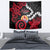 Tahiti Heiva Festival Tapestry Floral Pattern With Coat Of Arms