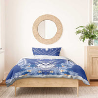 Marshall Islands Jemenei Day Bedding Set Polynesian Tribal Tattoo Seashell Necklace