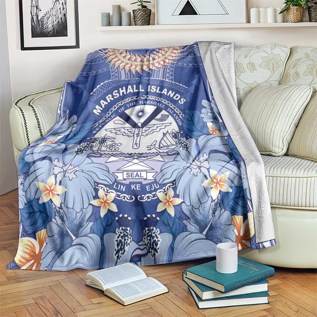 Marshall Islands Jemenei Day Blanket Polynesian Tribal Tattoo Seashell Necklace LT05 Blue - Polynesian Pride