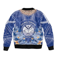 Marshall Islands Jemenei Day Bomber Jacket Polynesian Tribal Tattoo Seashell Necklace