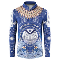 Marshall Islands Jemenei Day Button Sweatshirt Polynesian Tribal Tattoo Seashell Necklace