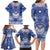 Marshall Islands Jemenei Day Family Matching Long Sleeve Bodycon Dress and Hawaiian Shirt Polynesian Tribal Tattoo Seashell Necklace