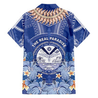 Marshall Islands Jemenei Day Family Matching Long Sleeve Bodycon Dress and Hawaiian Shirt Polynesian Tribal Tattoo Seashell Necklace