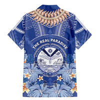 Marshall Islands Jemenei Day Family Matching Mermaid Dress and Hawaiian Shirt Polynesian Tribal Tattoo Seashell Necklace