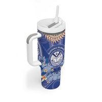 Marshall Islands Jemenei Day Tumbler With Handle Polynesian Tribal Tattoo Seashell Necklace