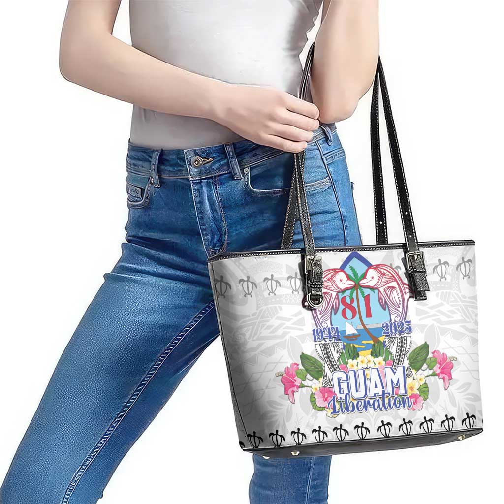 Guam Chamorro Liberation Day Leather Tote Bag 81st Anniversary LT05
