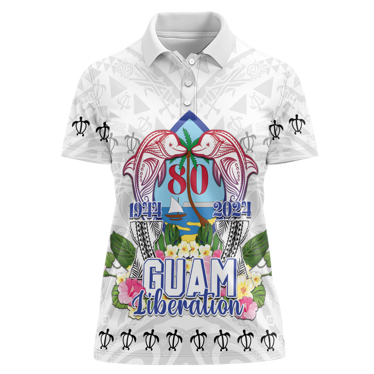 Guam Chamorro Liberation Day Women Polo Shirt 80th Anniversary