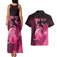 Personalised Cancer Fighter Couples Matching Tank Maxi Dress and Hawaiian Shirt I Beat Cancer