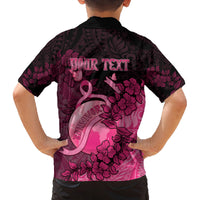 Personalised Cancer Fighter Family Matching Off The Shoulder Long Sleeve Dress and Hawaiian Shirt I Beat Cancer LT05 - Polynesian Pride