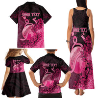 Personalised Cancer Fighter Family Matching Tank Maxi Dress and Hawaiian Shirt I Beat Cancer