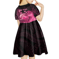 Personalised Cancer Fighter Kid Short Sleeve Dress I Beat Cancer LT05 - Polynesian Pride