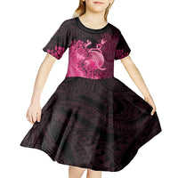 Personalised Cancer Fighter Kid Short Sleeve Dress I Beat Cancer LT05 - Polynesian Pride