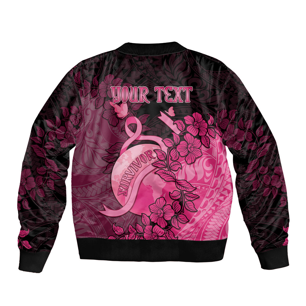 Personalised Cancer Fighter Sleeve Zip Bomber Jacket I Beat Cancer