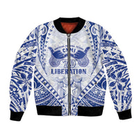 Northern Mariana Islands Liberation Day Bomber Jacket 79th Anniversary LT05 Unisex Blue - Polynesian Pride