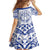 Northern Mariana Islands Liberation Day Family Matching Off Shoulder Short Dress and Hawaiian Shirt 79th Anniversary