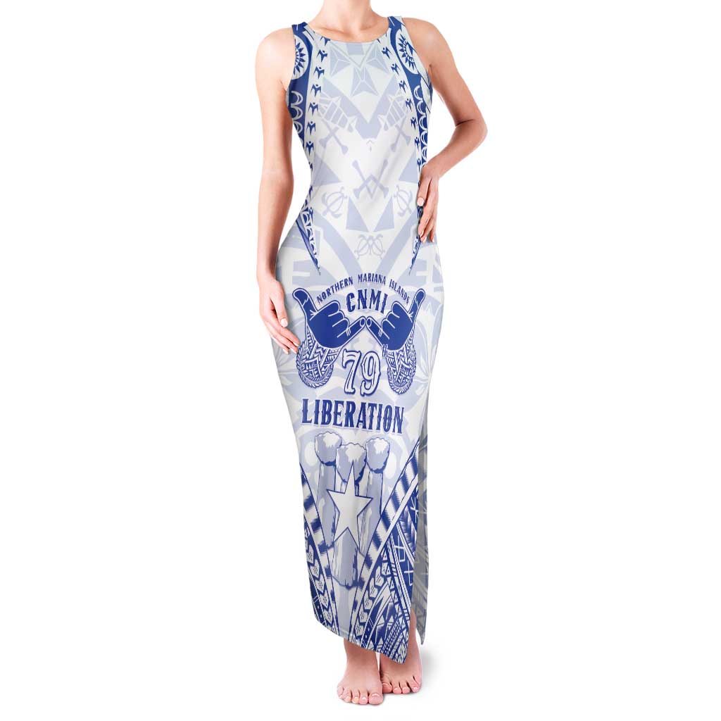 Northern Mariana Islands Liberation Day Family Matching Tank Maxi Dress and Hawaiian Shirt 79th Anniversary