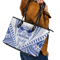 Northern Mariana Islands Liberation Day Leather Tote Bag 79th Anniversary