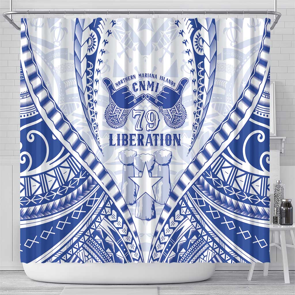 Northern Mariana Islands Liberation Day Shower Curtain 79th Anniversary