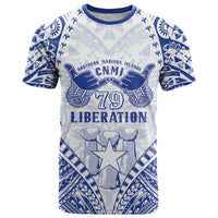 Northern Mariana Islands Liberation Day T Shirt 79th Anniversary LT05 Blue - Polynesian Pride