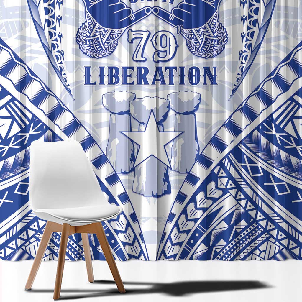 Northern Mariana Islands Liberation Day Window Curtain 79th Anniversary