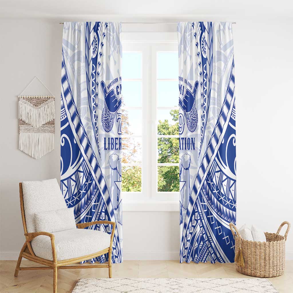 Northern Mariana Islands Liberation Day Window Curtain 79th Anniversary