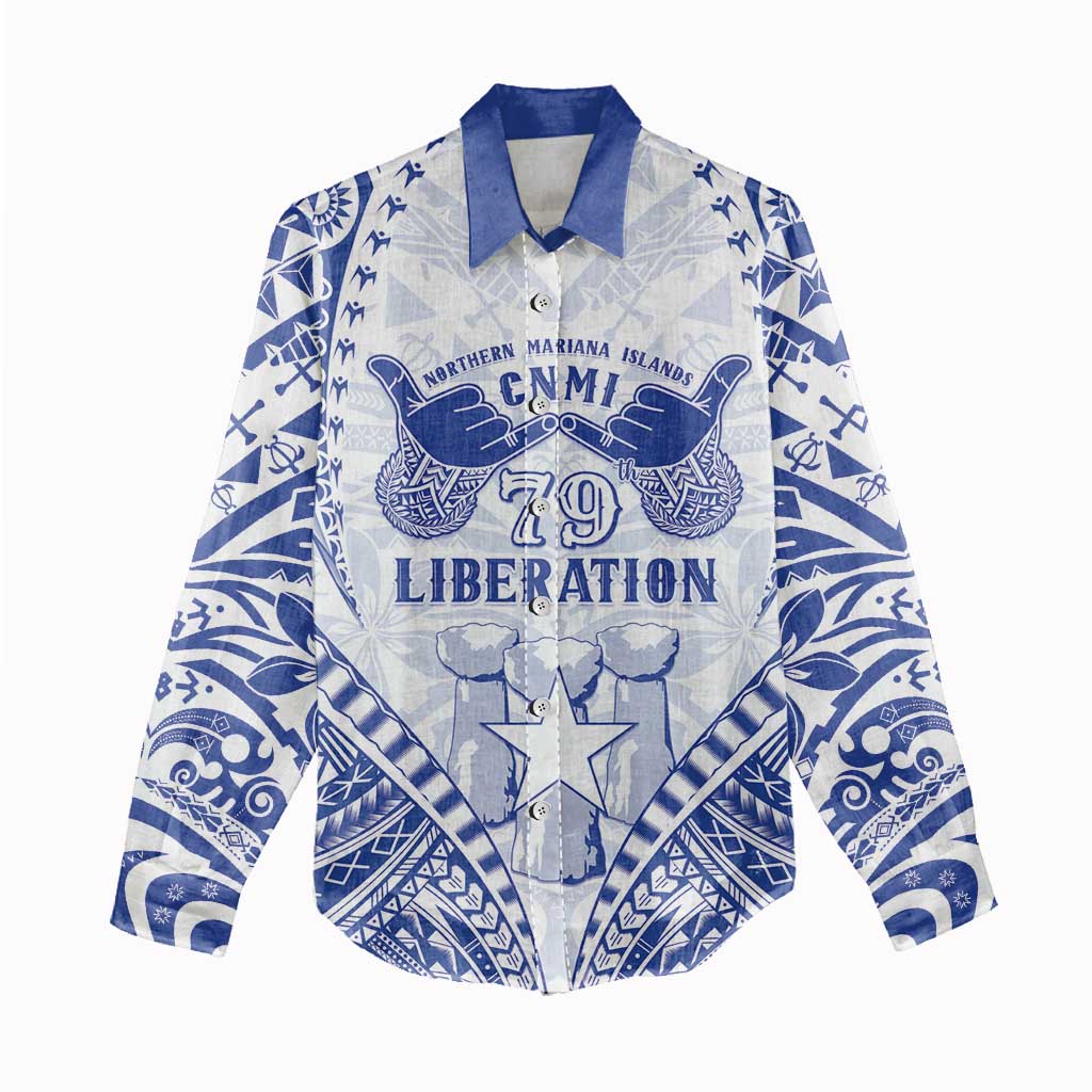 Northern Mariana Islands Liberation Day Women Casual Shirt 79th Anniversary LT05 - Polynesian Pride