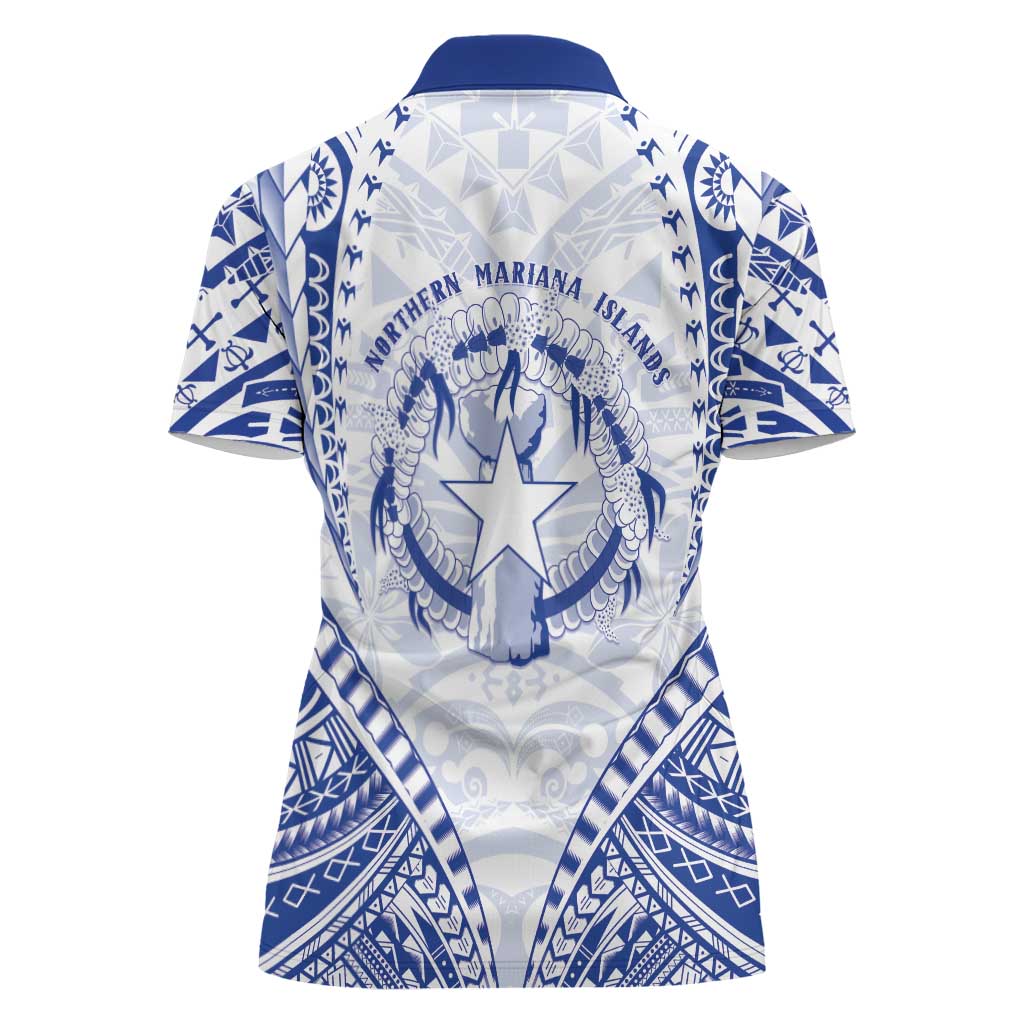 Northern Mariana Islands Liberation Day Women Polo Shirt 79th Anniversary LT05 - Polynesian Pride
