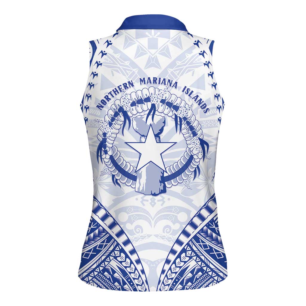 Northern Mariana Islands Liberation Day Women Sleeveless Polo Shirt 79th Anniversary LT05 - Polynesian Pride