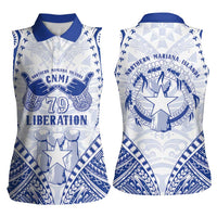 Northern Mariana Islands Liberation Day Women Sleeveless Polo Shirt 79th Anniversary LT05 - Polynesian Pride