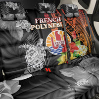 French Polynesia Bastille Day Back Car Seat Cover Tropical Turtle Hibiscus Polynesian Pattern LT05 - Polynesian Pride