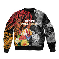 French Polynesia Bastille Day Bomber Jacket Tropical Turtle Hibiscus Polynesian Pattern