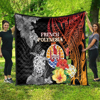 French Polynesia Bastille Day Quilt Tropical Turtle Hibiscus Polynesian Pattern