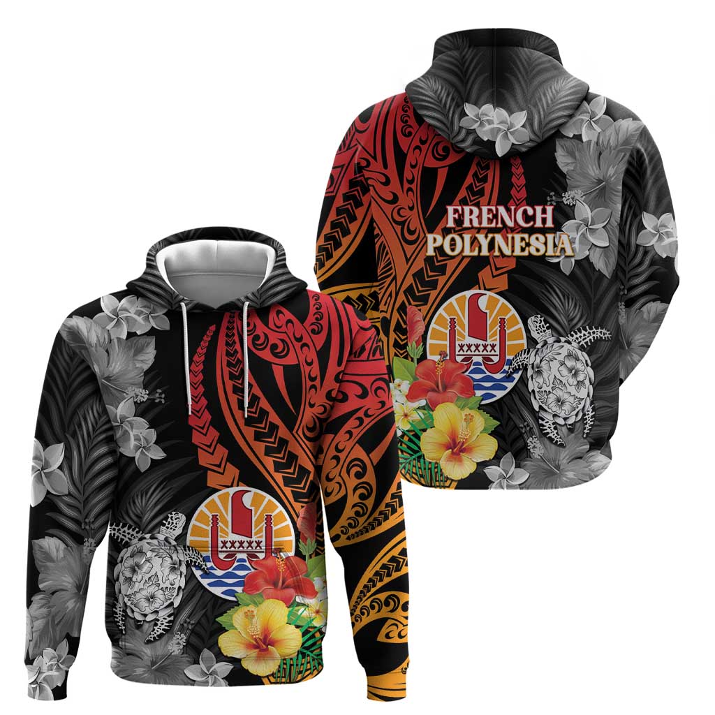 French Polynesia Bastille Day Zip Hoodie Tropical Turtle Hibiscus Polynesian Pattern LT05 - Polynesian Pride