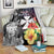 Wallis and Futuna Bastille Day Blanket Tropical Turtle Hibiscus Polynesian Pattern
