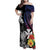 Wallis and Futuna Bastille Day Family Matching Off Shoulder Maxi Dress and Hawaiian Shirt Tropical Turtle Hibiscus Polynesian Pattern