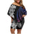 Wallis and Futuna Bastille Day Family Matching Off Shoulder Short Dress and Hawaiian Shirt Tropical Turtle Hibiscus Polynesian Pattern