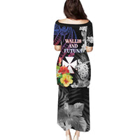 Wallis and Futuna Bastille Day Family Matching Puletasi and Hawaiian Shirt Tropical Turtle Hibiscus Polynesian Pattern