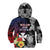 Wallis and Futuna Bastille Day Kid Hoodie Tropical Turtle Hibiscus Polynesian Pattern
