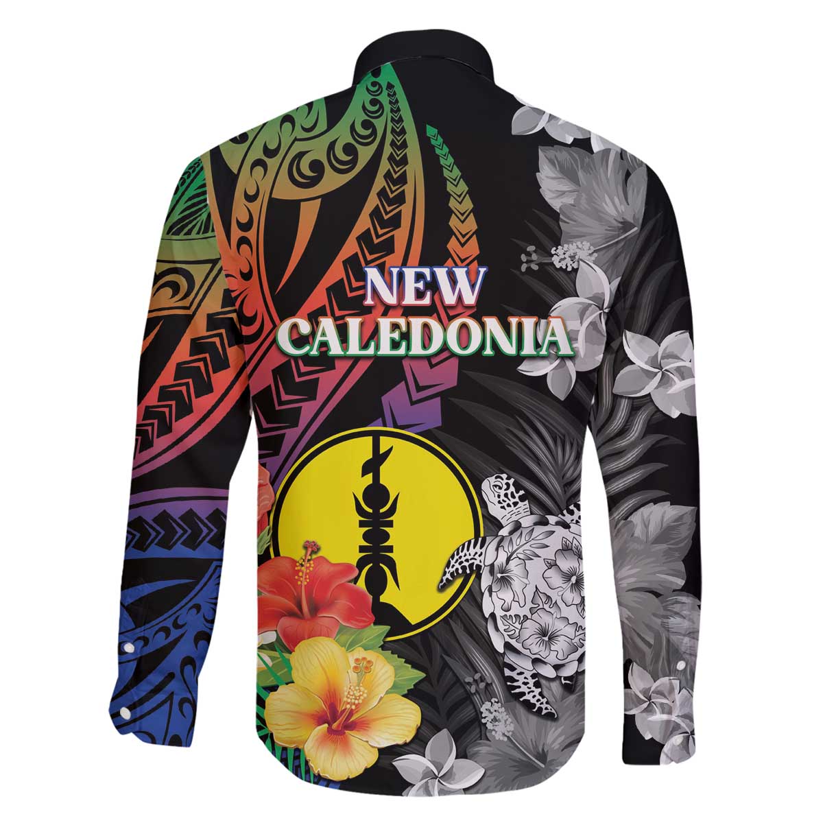 New Caledonia Bastille Day Family Matching Off Shoulder Short Dress and Hawaiian Shirt Tropical Turtle Hibiscus Polynesian Pattern LT05 - Polynesian Pride