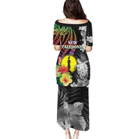 New Caledonia Bastille Day Puletasi Tropical Turtle Hibiscus Polynesian Pattern