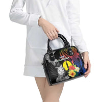 New Caledonia Bastille Day Shoulder Handbag Tropical Turtle Hibiscus Polynesian Pattern