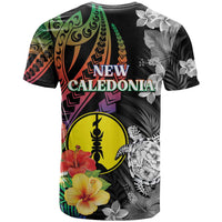 New Caledonia Bastille Day T Shirt Tropical Turtle Hibiscus Polynesian Pattern LT05 - Polynesian Pride