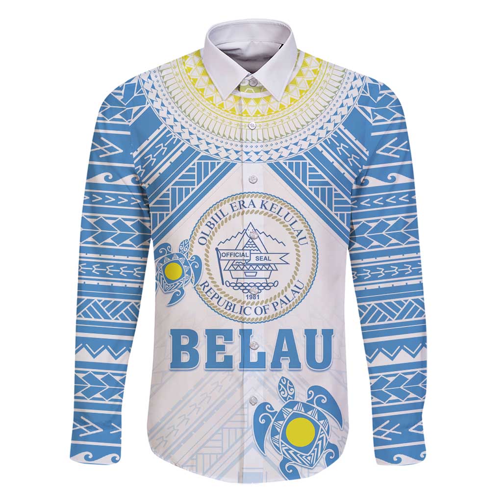 Personalised Palau Constitution Day Family Matching Mermaid Dress and Hawaiian Shirt Polynesian Turtle