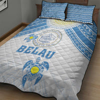 Palau Constitution Day Quilt Bed Set Polynesian Turtle