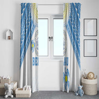 Palau Constitution Day Window Curtain Polynesian Turtle