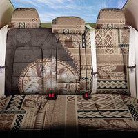 Samoa Siapo Elegant Back Car Seat Cover Hibiscus Chocolate Brown Motifs - Polynesian Pride