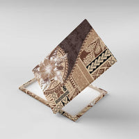 Samoa Siapo Elegant Canvas Wall Art Hibiscus Chocolate Brown Motifs - Polynesian Pride